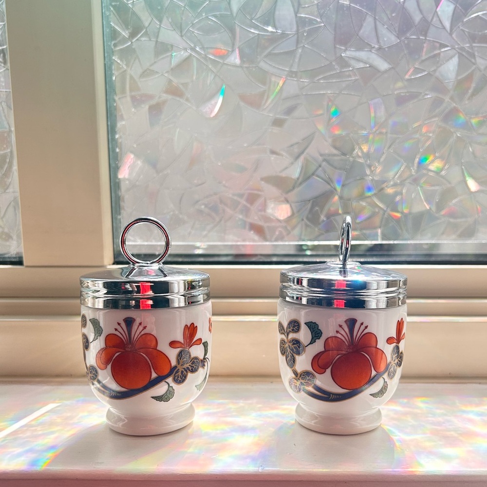 Royal Worcester Egg Coddler Pair - Grainger Imari